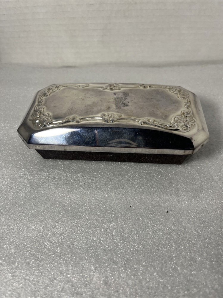 Vintage Sheridan Silver Plate Lint Brush, Bakelite Box