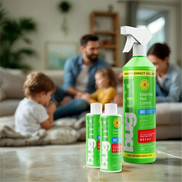 BugMD Essential Pest Control Fast-Acting Family Kit – Plant-Based Bug Killer Set