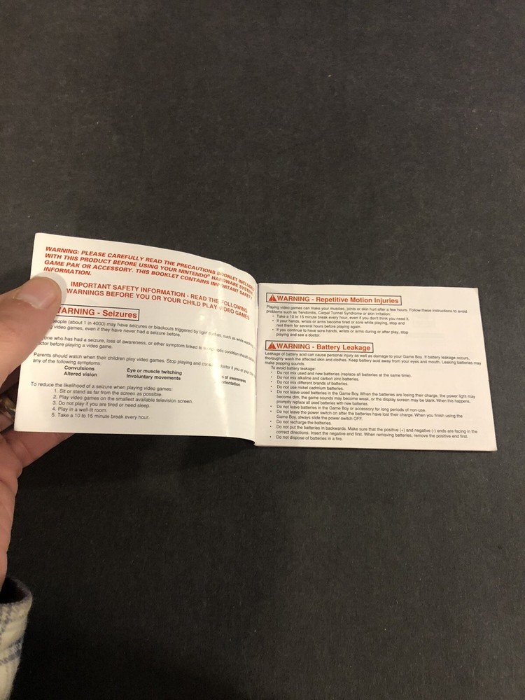 Disney princess GBA manual only