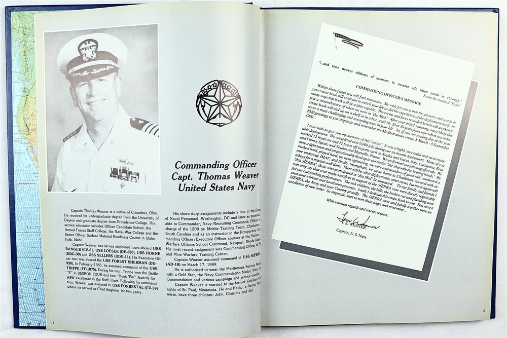 USS Sierra (AD-18) 1990 Mediterranean Deployment Cruise Book