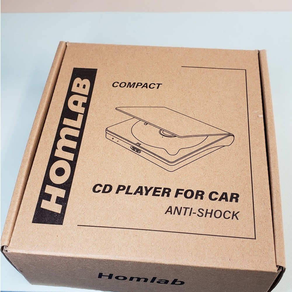 Homlab Cd Player - External Car CD Player with remote and USB cable