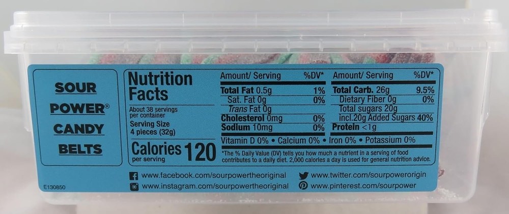 Sour Power Belts Unwrap Watermelon, 150 Count