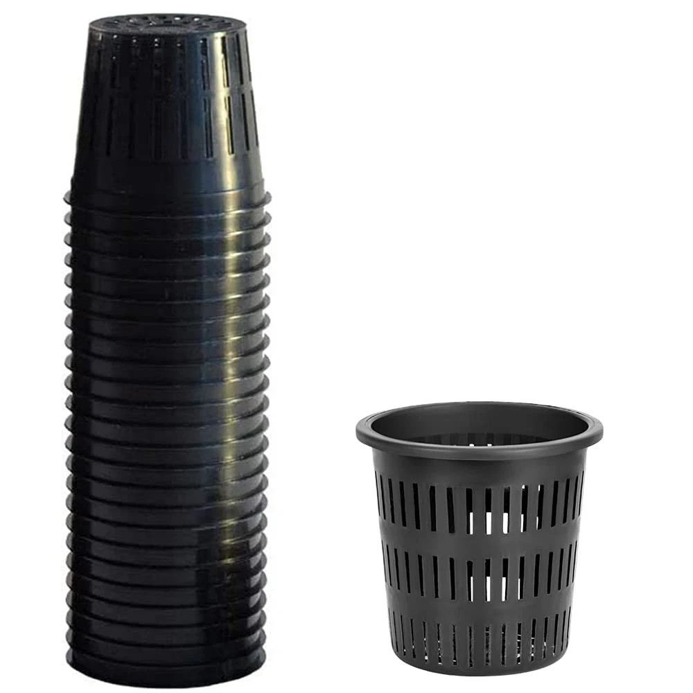 5 Inch Net Cups (12 Pack), Net Pots for Hydroponics, Orchids Mesh Baskets Pot...