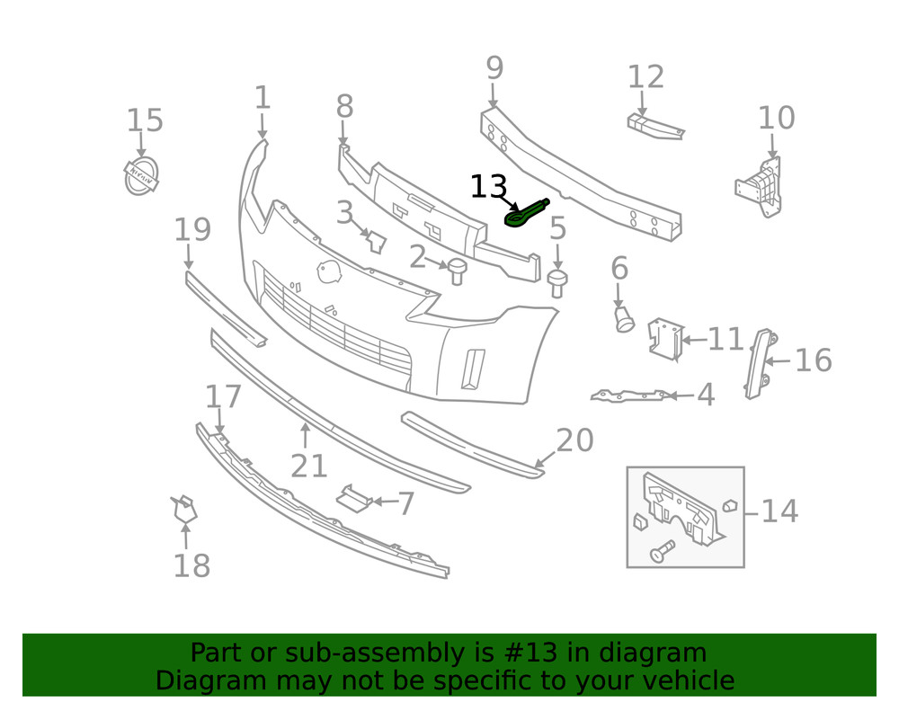 Genuine Nissan Tow Hook 51112-CA00A