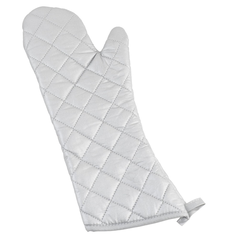 Silicone Oven Mitt, 17-Inch, Silver