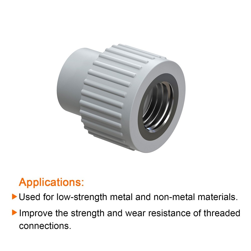 20Pcs 7/16-14 UNC 2D 22.2mm Threaded Inserts DIY Stainless Steel