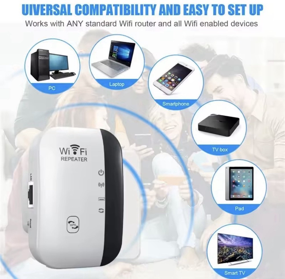 WiFi Range Extender InternetBooster Wireless Signal RepeaterWireless Amplifier