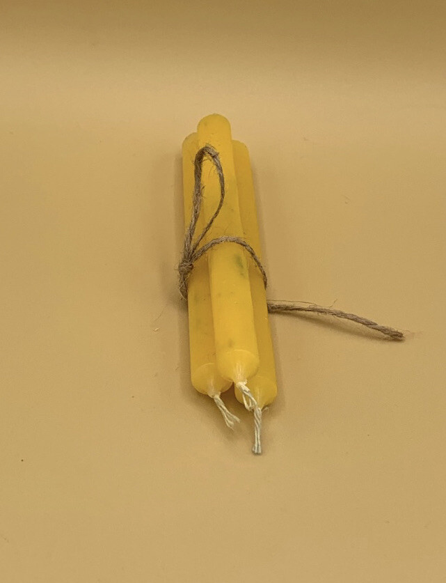 3pc Yellow 5” Chime Spell Candles