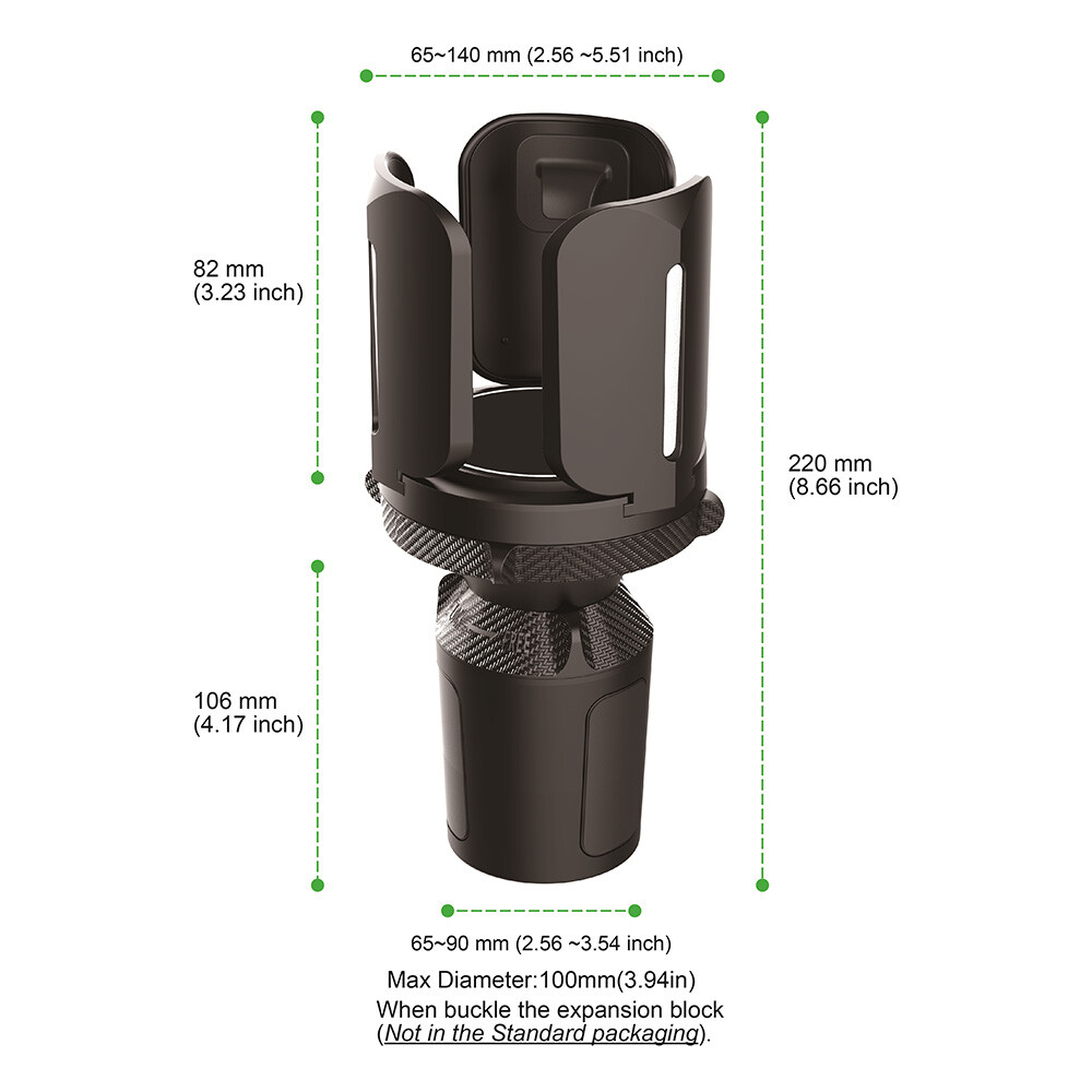 Car Cup Holder Expander Cup Holder Expander for Car with Base speedlab