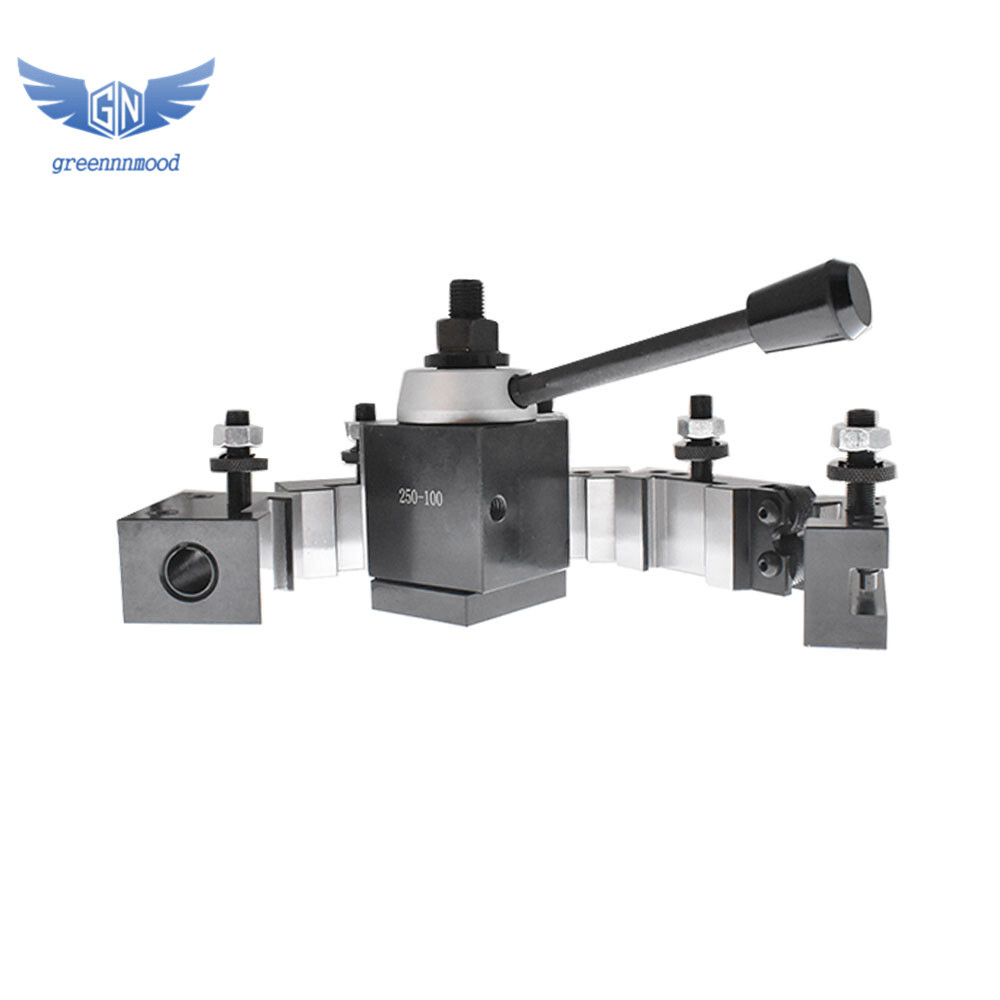 6Pcs AXA 250-100 Size Piston Type Quick Change Tool Post Set For Lathe 6- 12"