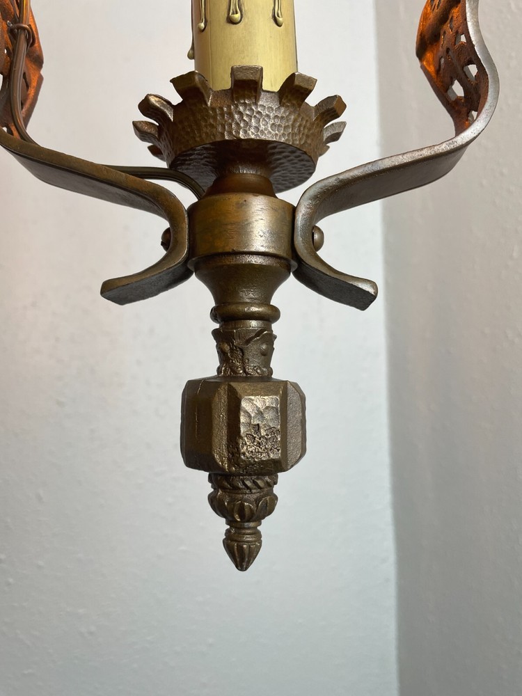 1930's HIGH QUALITY SOLID BRONZE PENDANT