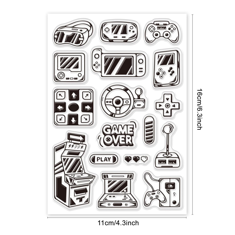 PH PandaHall Electronic Game Clear Stamp Silicone