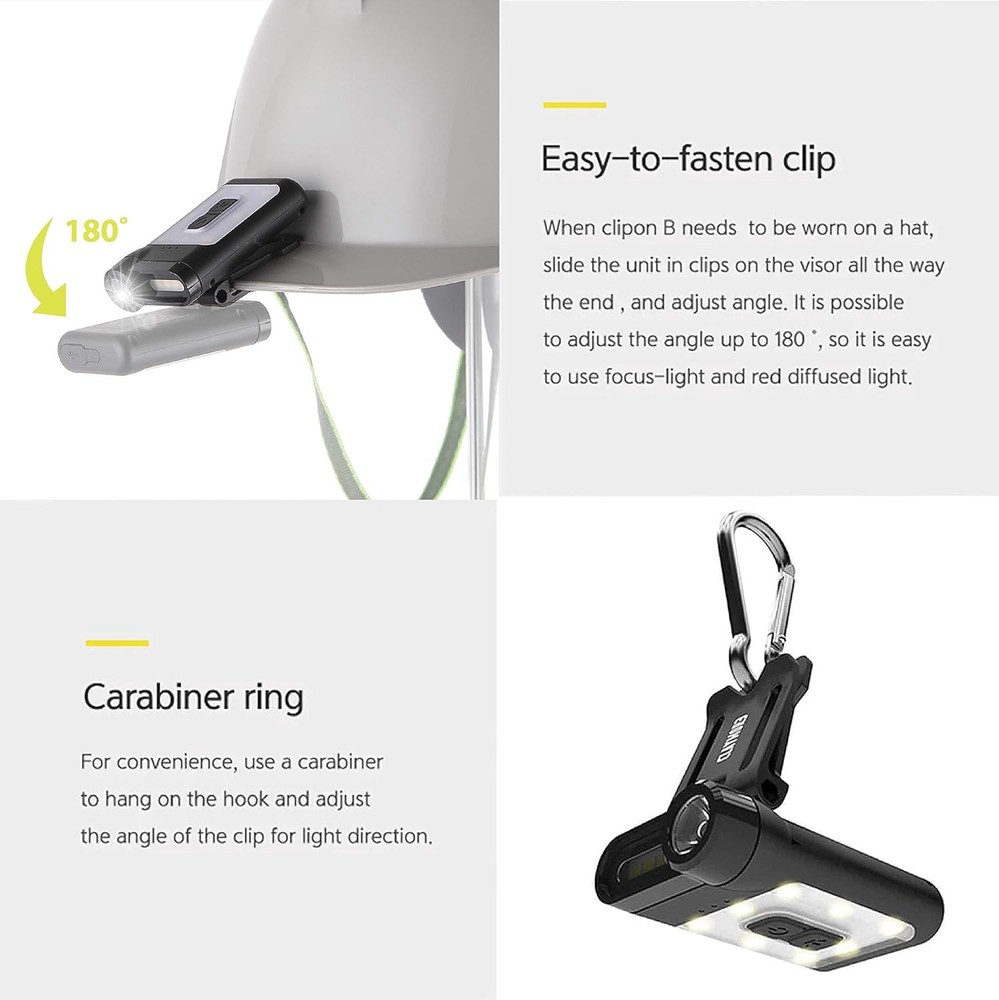 USB-C Rechargeable Clip-On Cap Light