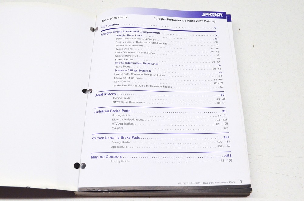 Spiegler 2007 Catalog NOS