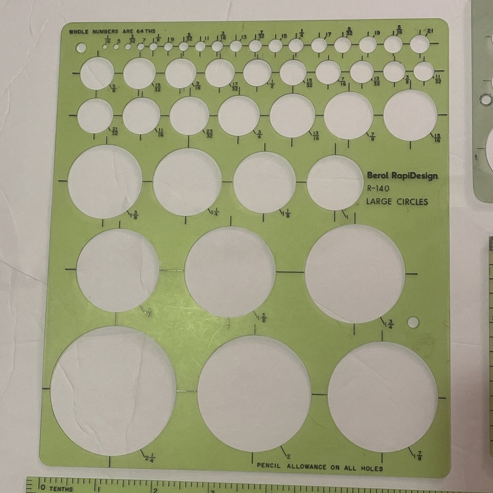 6 Berol RapiDesign stencil template UTILITIES FLOW CHART office plan circles