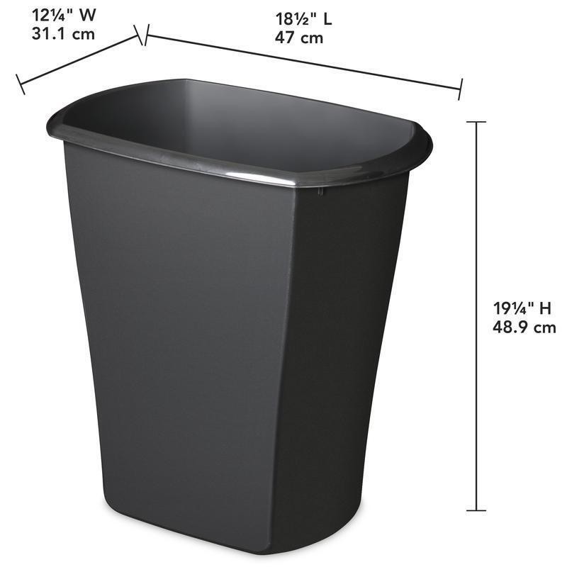 10 Gallon Rectangular Trash Can Open Top Wastebasket Kitchen Bathroom Office New