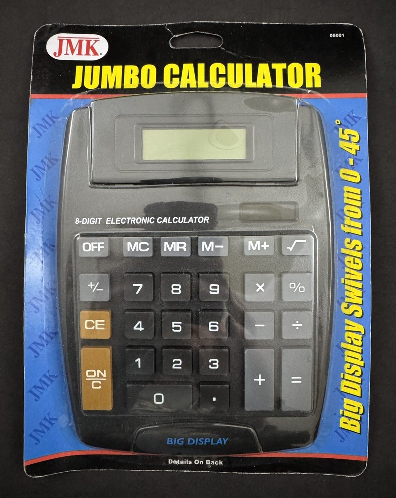 JMK Electronic 8-Digit Jumbo LCD Display Calculator