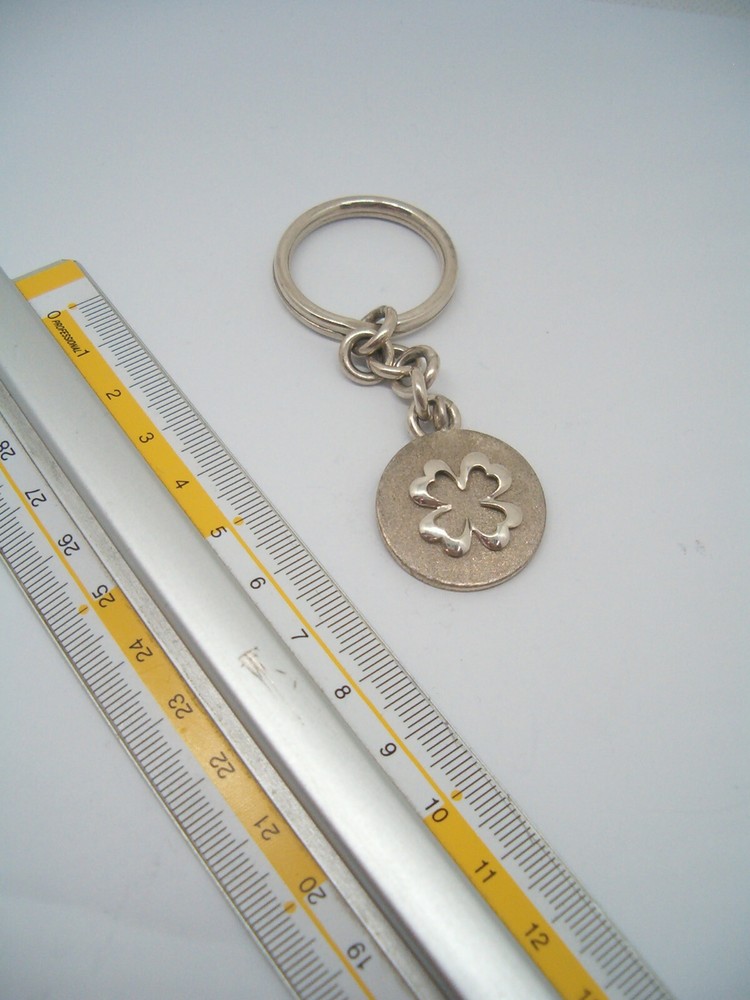 925 Silver Lucky Clover Keychain