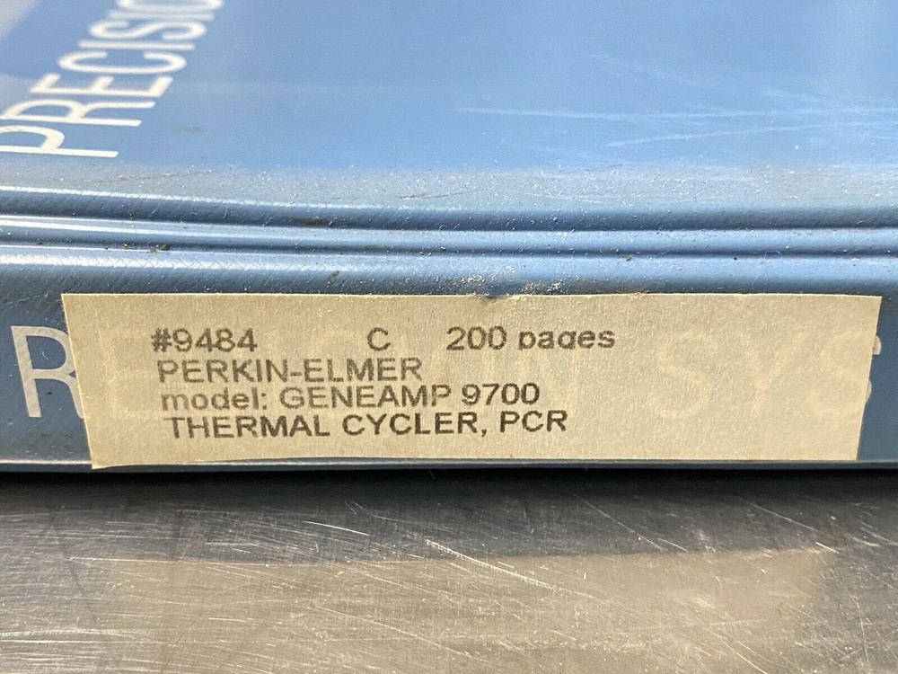 Perkin Elmer PE GeneAmp PCR System 9700 - Users Guide / Instructions Manual