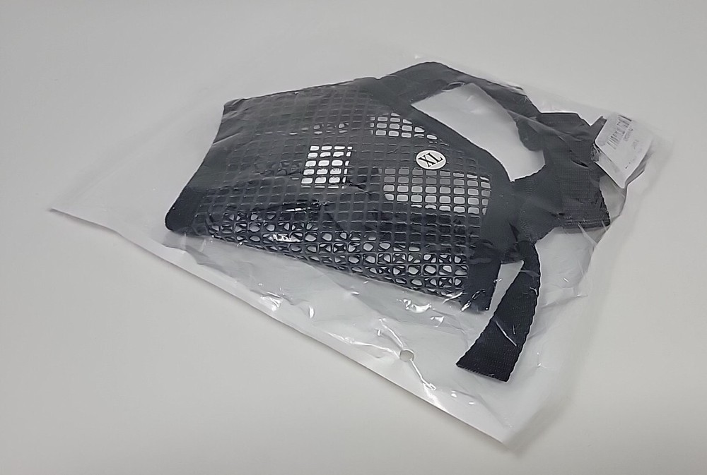DM01-XL BLACK MESH DOG MUZZLE, NIP Open Mouth