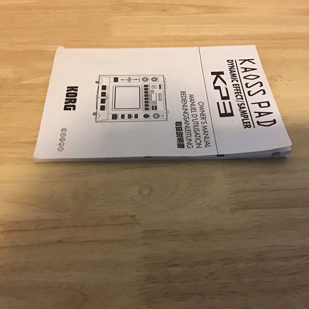 KORG KAOSS PAD 3 KP3 Dynamic Effect Sampler Owners Manual Used