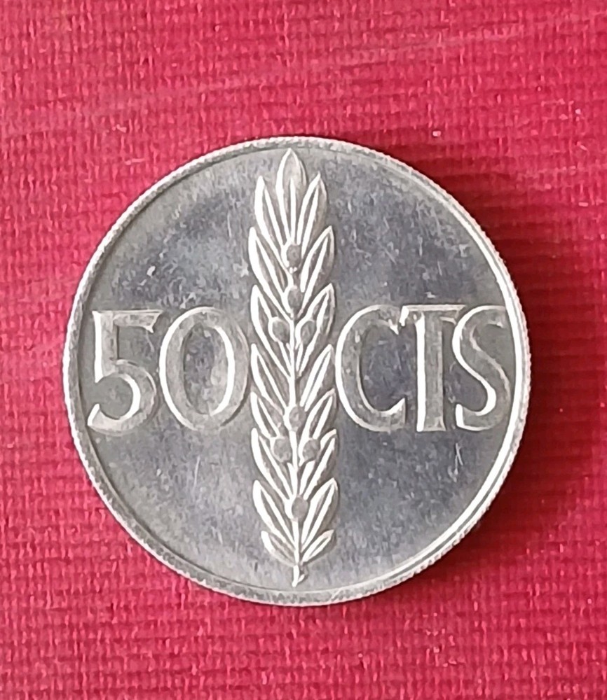 1966 Spain 50 Centimos BU