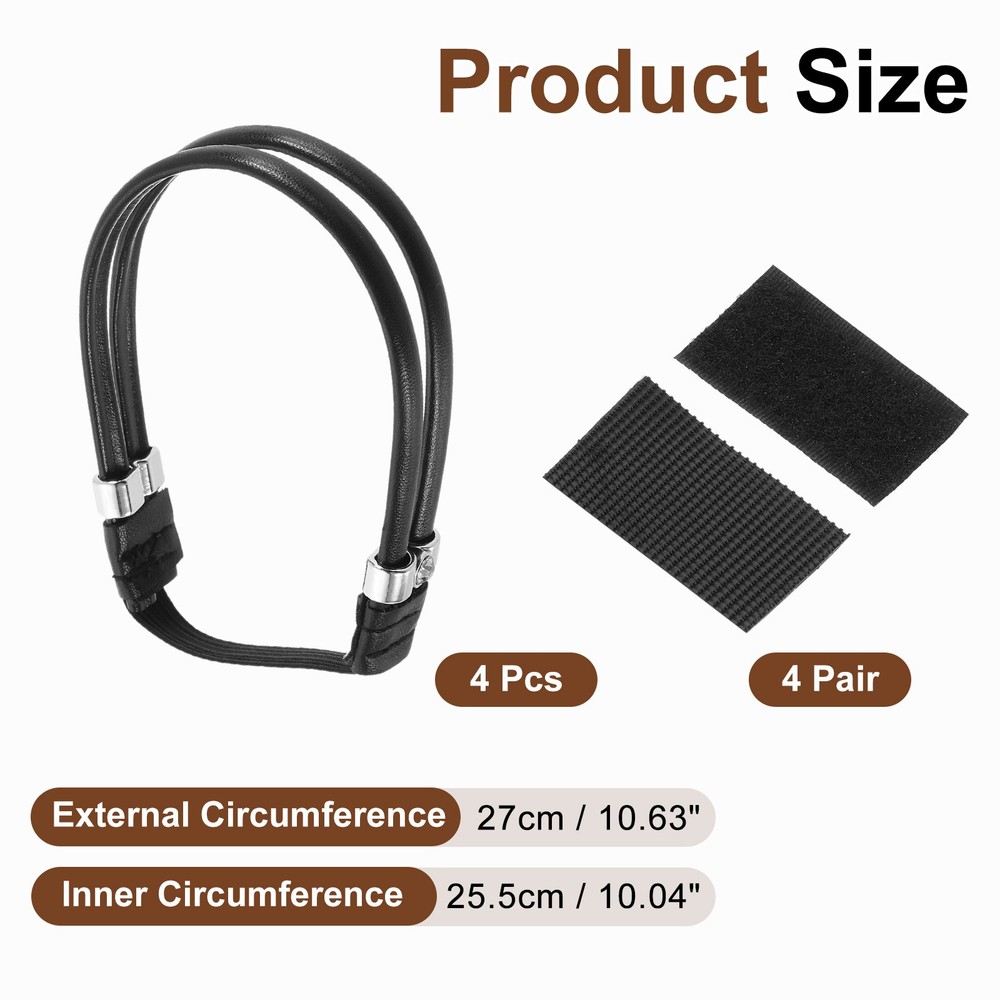2 Pairs High Heels Shoe Straps, Black
