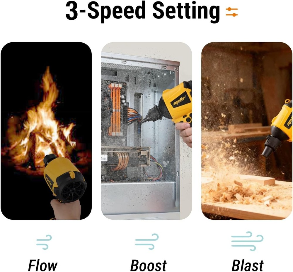 Cordlesscompressedair dustcollector/blower,brushless motor,three-speedadjustable