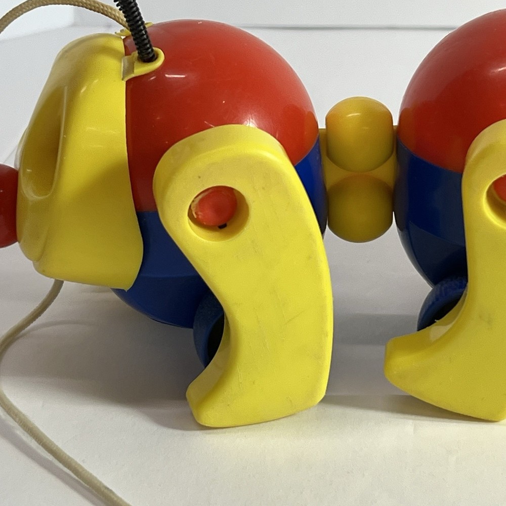 Vintage Kiddicraft Caterpillar Pull Toy Clatterpillar Pull Along Rare HTF