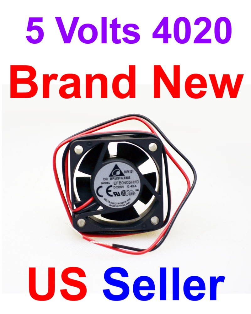 Delta EFB0405HHD 40x40x20mm DC 5V High Speed 2-Wire Fan (Brand New)
