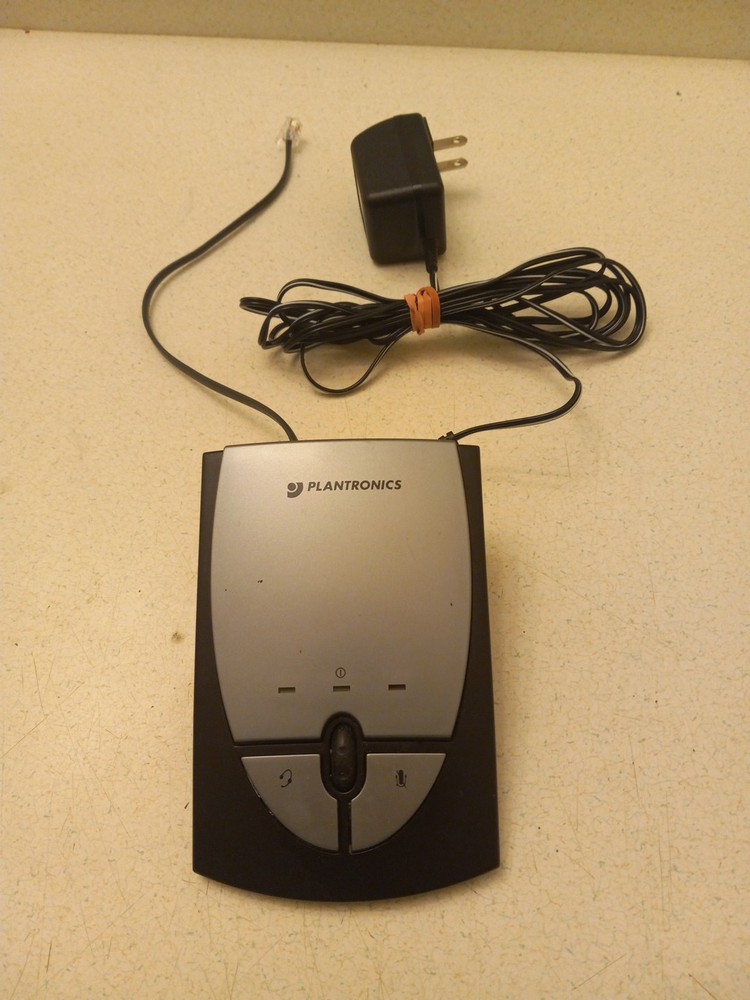 Plantronics S12 TelephoneHeadset Base with AC Adapter "Tested and functional"