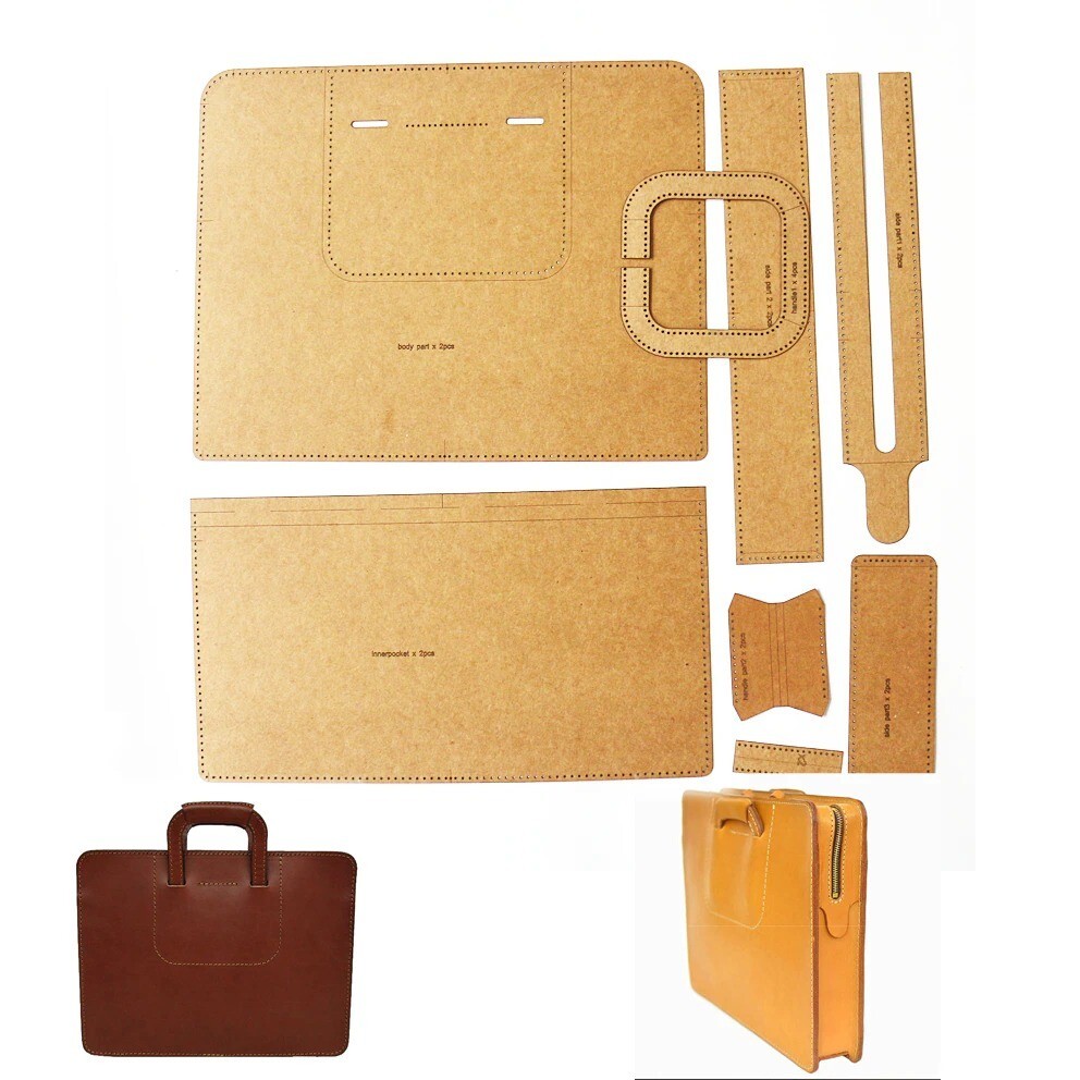 Suitcase DIY Template Sewing Pattern Leather Crafts Kraft Cutting Stencil