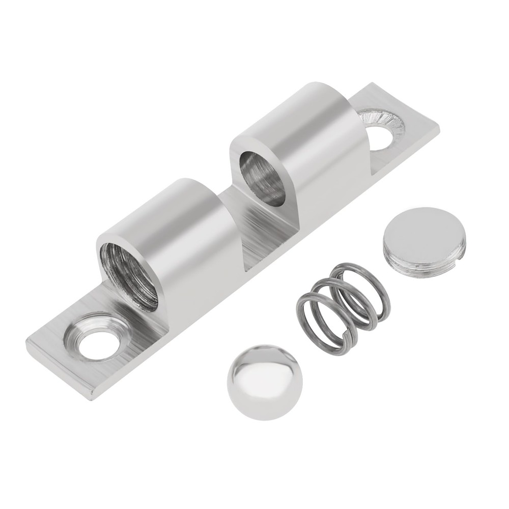 12 PCS 48mm Silver Double Ball Tension Catch, Solid Brass, Roller, Latch, Door