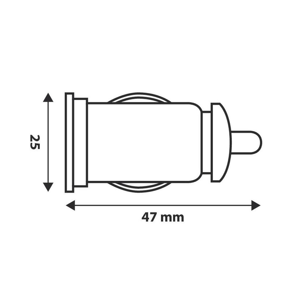 39019 1000mA 12/24V USB Socket Plug 1pc