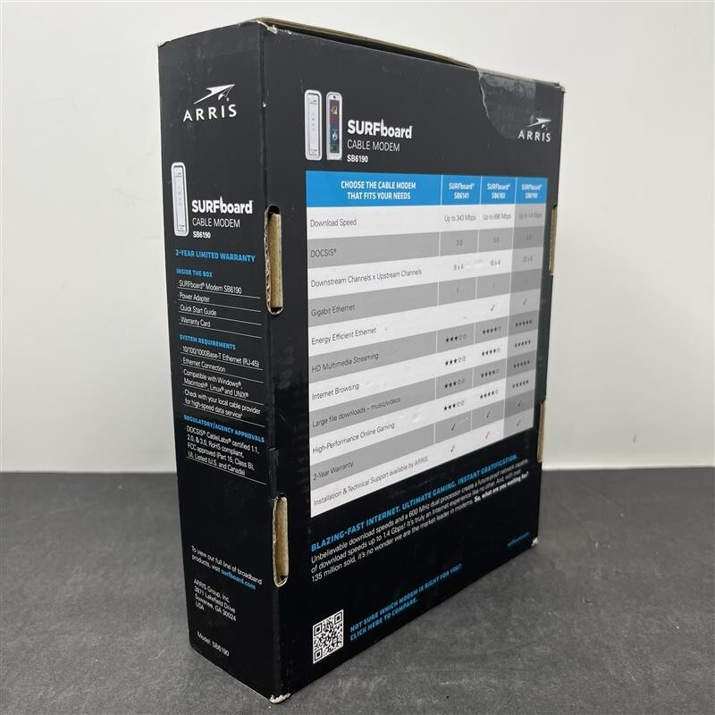 ARRIS® Surfboard® SB6190 Cable Modem, White