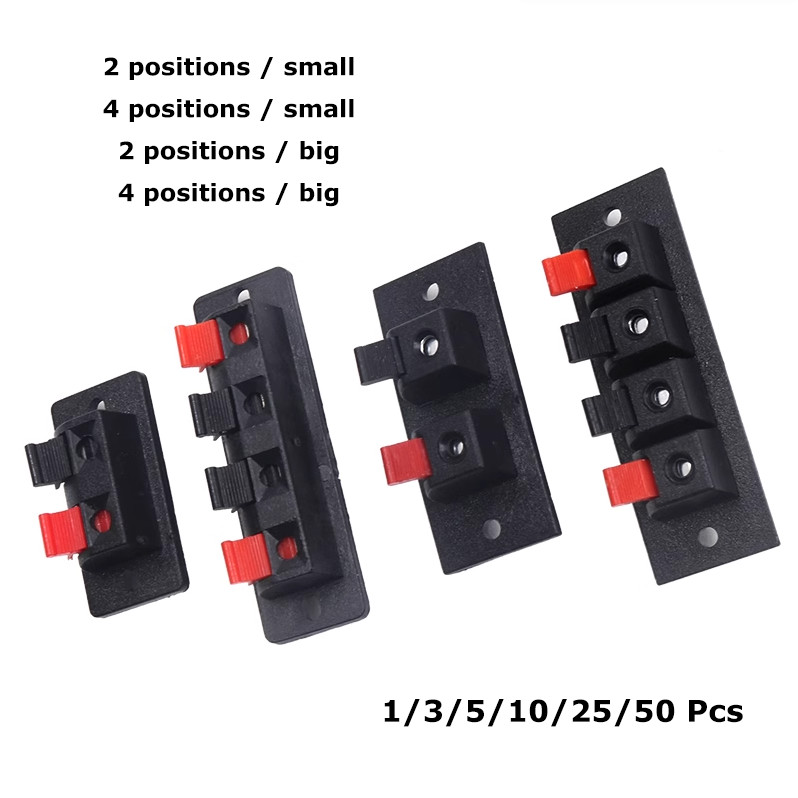 Wire Terminal Push In Bare Wire Connector Clip For Audio Speaker Spring Part