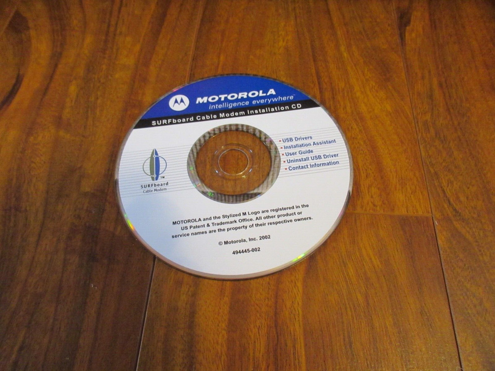 MOTOROLA SURBOARD CABLE MODEM INSTALLATION CD