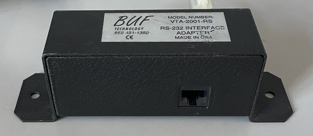 Untested — BUF Technology Interface Adapter VTA-2001-RS RS-232 — See Description