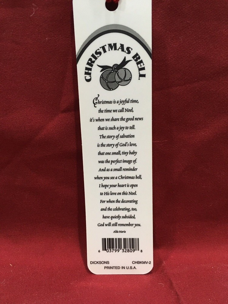 Christmas Bell Christmas bookmarks by Dicksons