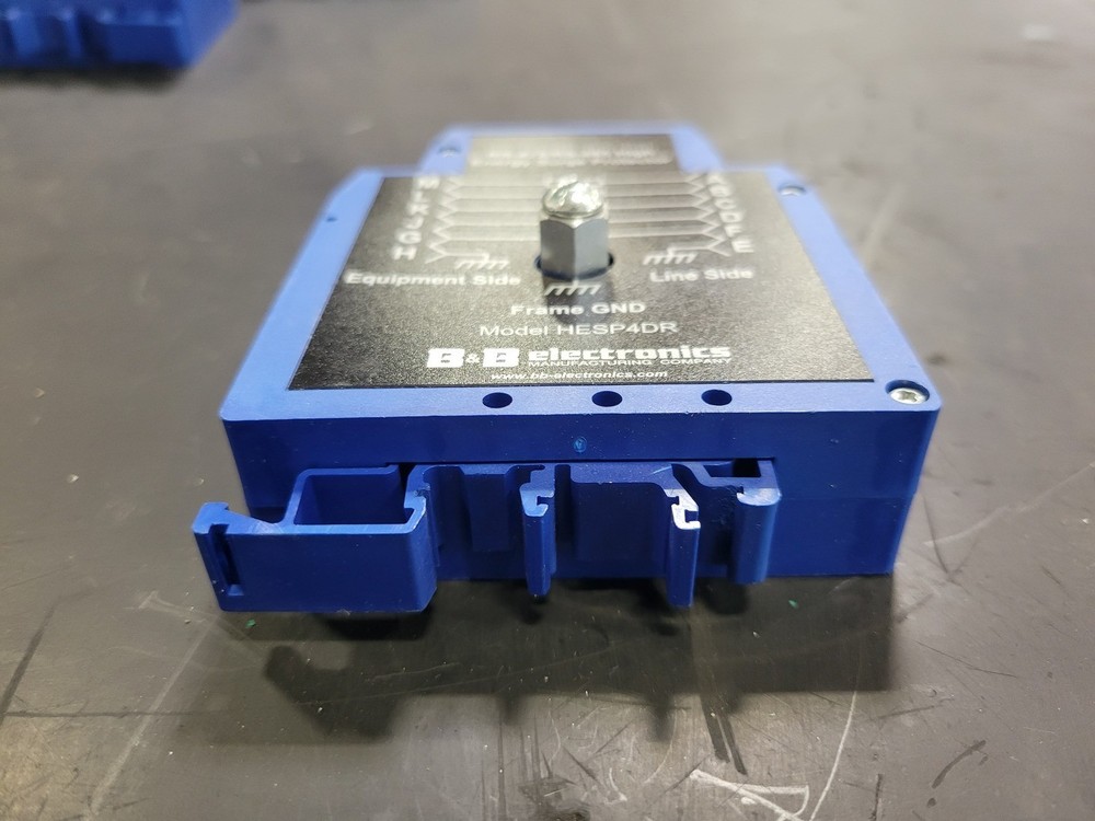 B&B Electronics HESP4DR Data Line Surge Suppressor DIN Rail Mounted – Safety