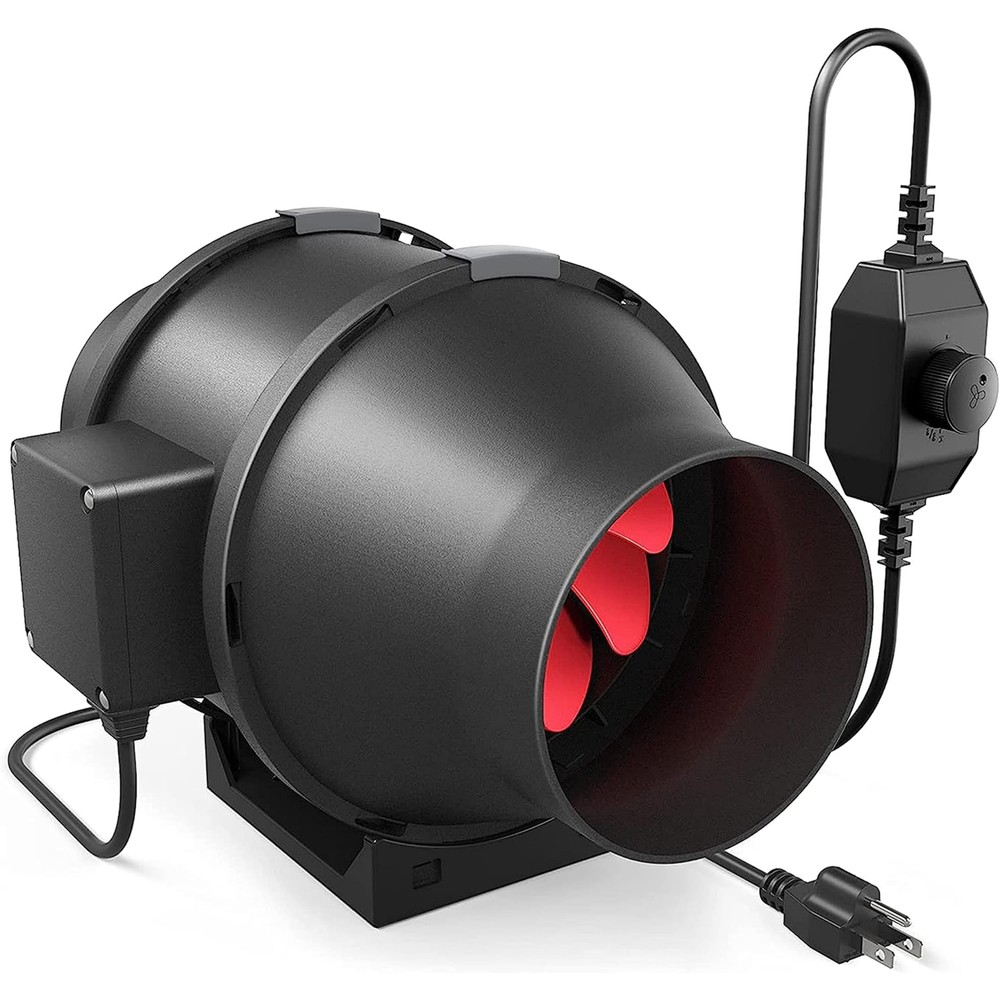 4 Inch 200 CFM Exhaust Inline Duct Fan with Variable Speed Controller