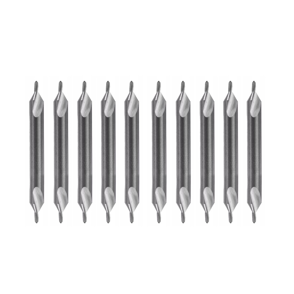 10PCS 2 Flute 60 Degree 3/64" Solid Carbide Center Drills Double End NEW