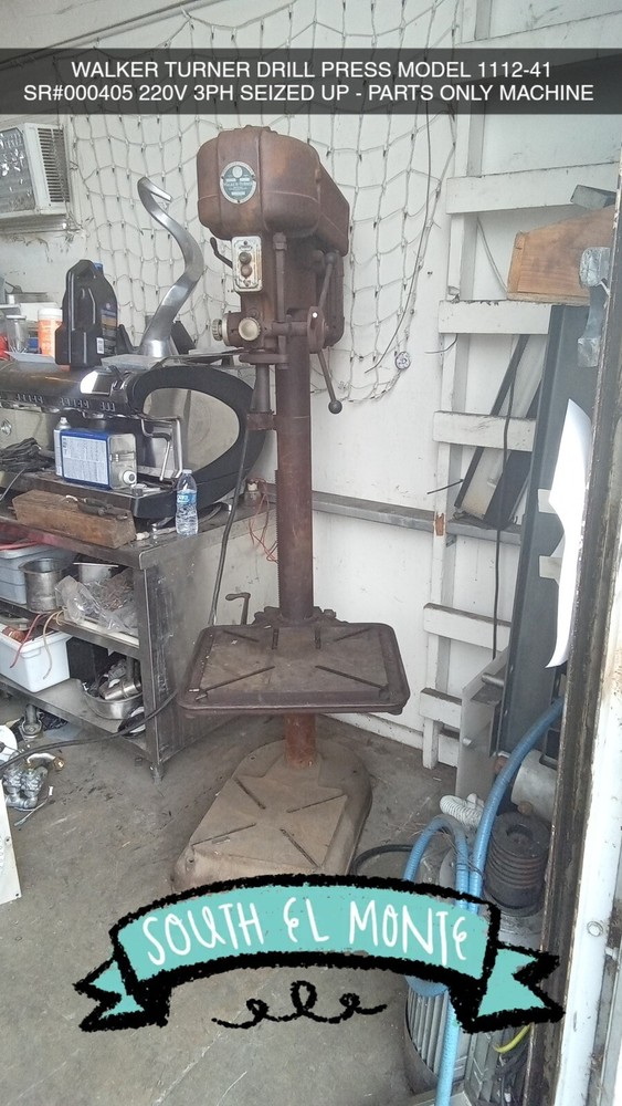 WALKER TURNER DRILL PRESS MODEL 1112-4