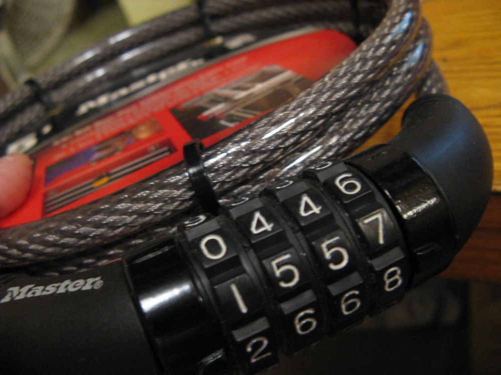 New Master Lock 5 ft Combination Cable Lock 8119DPF 60"