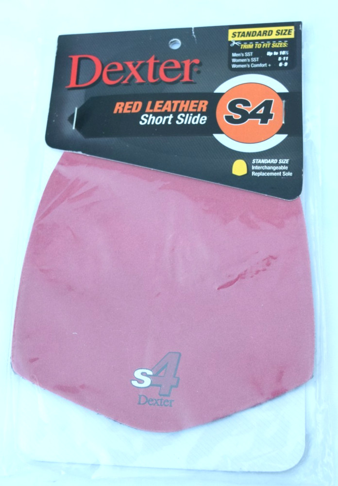 Dexter Red Leather Short Slide S4 Interchangeable Replacement Sole Standard Size