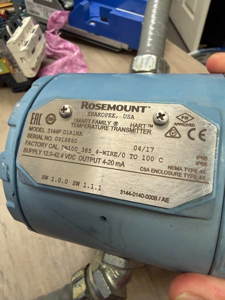 Rosemount 3144P-D1A1NA TEMPERATURE TRANSMITTER HART SMART 4-20MA UNTESTED