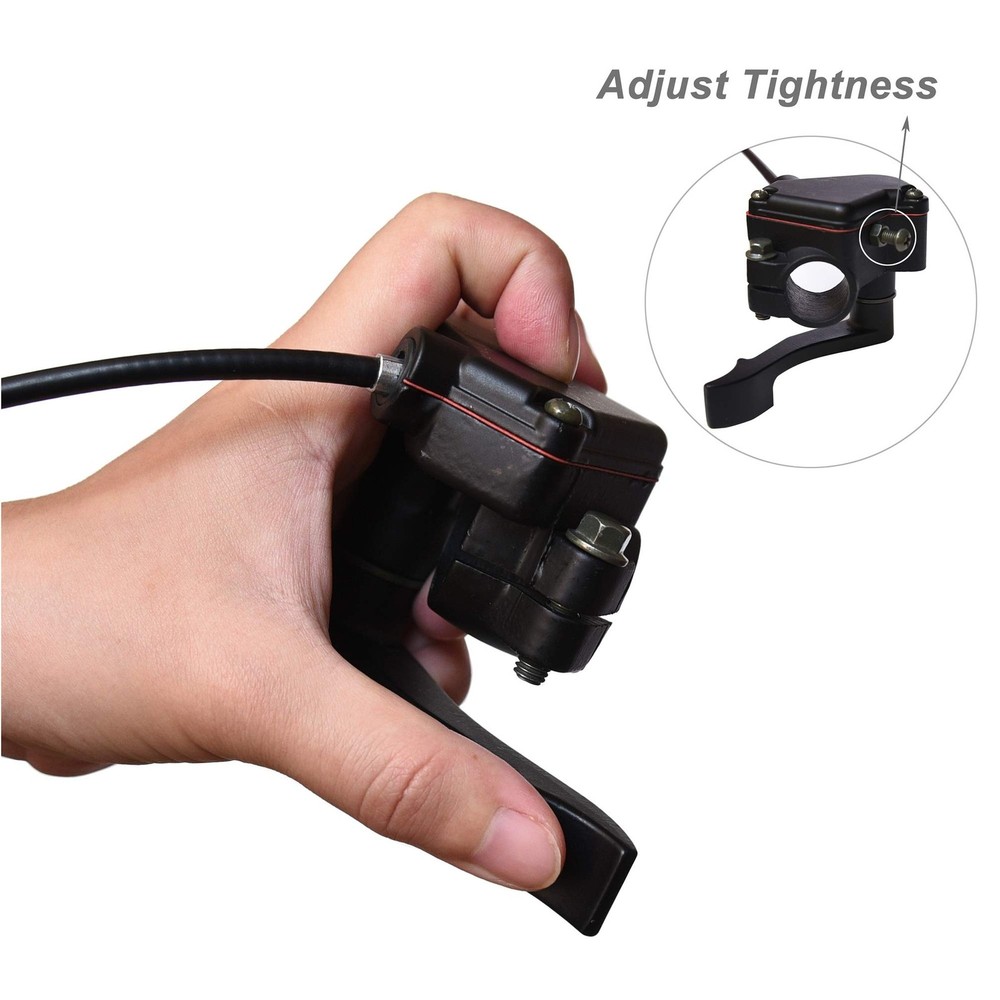 7/8'' 22mm Thumb Throttle Cable Accelerator Handle Assembly for 50cc Black