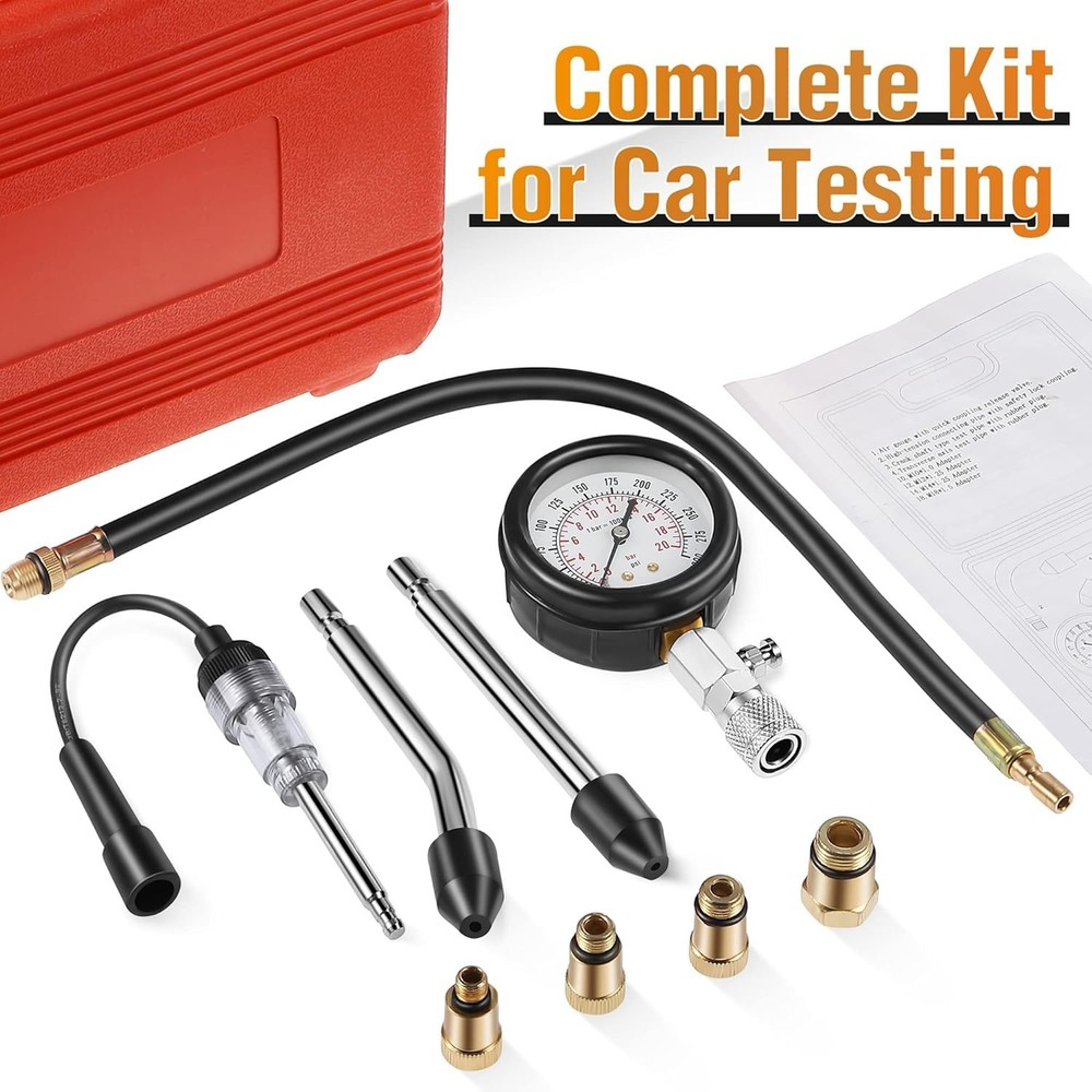 Car Compression Tester Kit with Spark Plug Tester