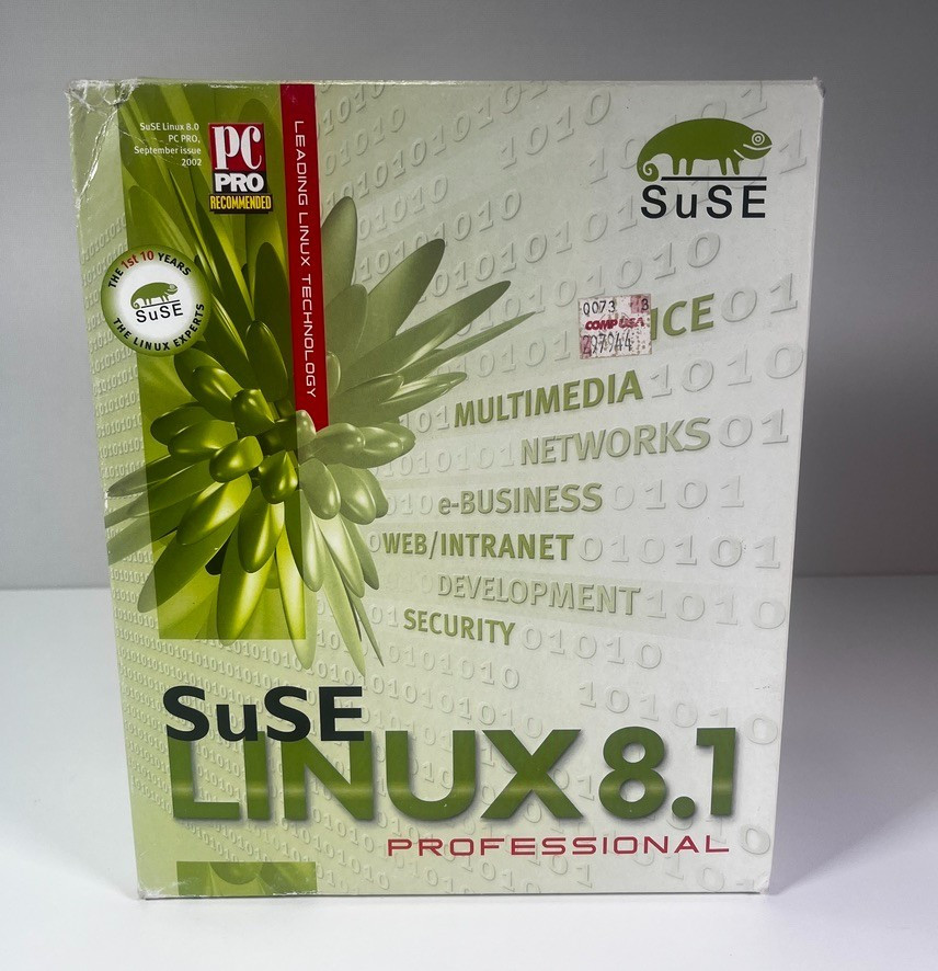 SuSE Linux 8.1 Professional Edition (CD-ROM, 2001) Big Box Vintage Software