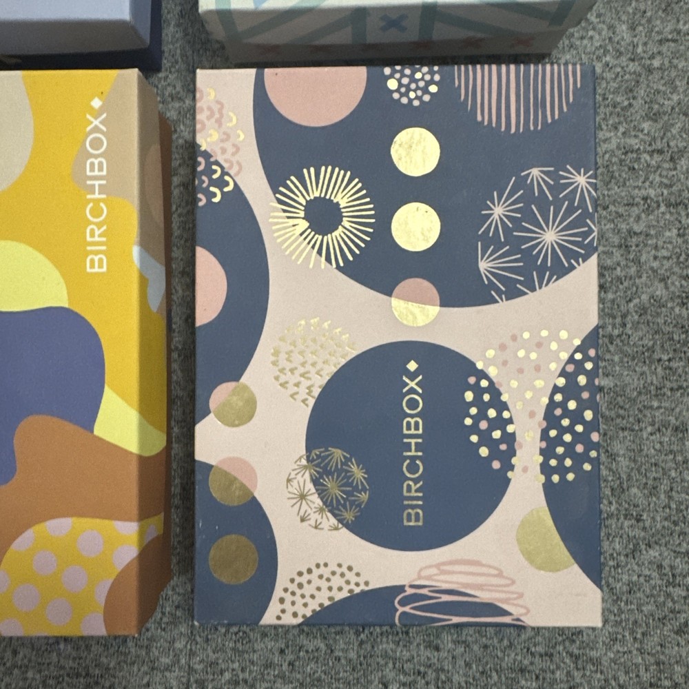 Four Empty Birchboxes for Storage or Crafting